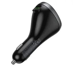 Автомобільний зарядний пристрій Hoco Z61А USB/2 Type-C PD 60W з роз'ємом прикурювача та дисплеєм чорний - мініатюра 5