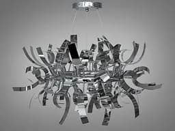 Люстра в сучасному стилі Loft для дому, кафе, колір хром, на 12 ламп