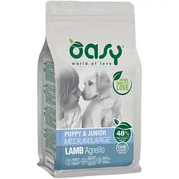 Сухий корм Oasy Oap Puppy Medium/Large для цуценят з харчовою непереносністю, підвищеною чутливістю кишківника та шкіри з ягням 2.5 кг