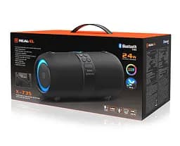 Портативная колонка бумбокс REAL-EL X735 Black - мініатюра 8