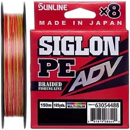 Шнур Sunline Siglon PE ADV х8 150 m мульти. #0.6/0.132 mm 8lb/3.6 kg (1013-1658.10.80)