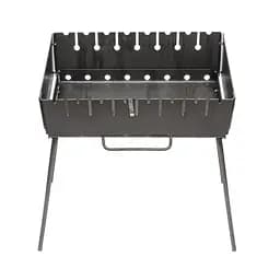 Розкладний розбірний мангал чемодан дворівневий на 8 шампурів, Wood&Steel Чорний 82022