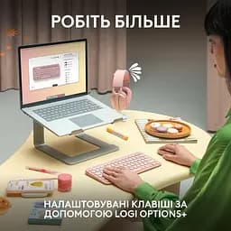 Клавіатура Logitech K380s Pebble Keys 2 Tonal White (6915630) - мініатюра 4