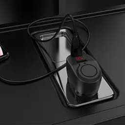 Автомобільна зарядка з дисплеєм та розгалужувачем 2 USB чорна Hoco Z34 3,1А - мініатюра 5