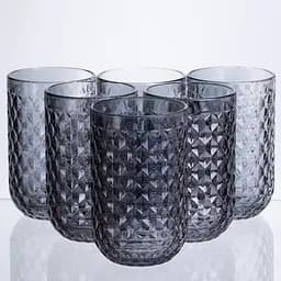 Набір склянок Geometric 6 штук по 400 мл HP-19-263 прозора склянка для напоїв Yiwu HP-19-263