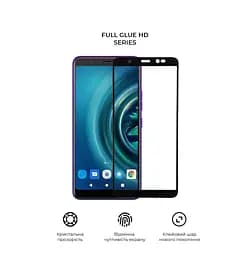 Захисне скло для TECNO POP 4 (BС2), Full Glue HD, 2.5D, повністю прозоре, на весь екран, глянцеве, загартоване 9H, повне проклеювання по всій поверхні, з чорною рамкою, протиударне, кришталево чітке зображення, ArmorStandart (ARM65103) - мініатюра 2