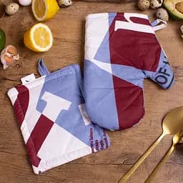Набір MirSon №7004: прихватка, 17х17 см та рукавиця, 27х17 см, різнокольоровий (2200006772712)