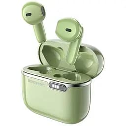 Наушники Bluetooth Borofone Leisure true wireless BT headset BW12 |BT5.1, 30/250mAh, 4h| green
