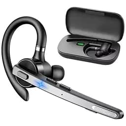 Бездротова Bluetooth гарнітура New Bee M53 з шумозаглушенням і зарядним кейсом Чорний