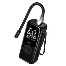 Автомобільний насос HOCO ZP18 Enlighten portable smart air pump Black (6942007673303)