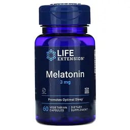 Натуральна добавка Life Extension Melatonin 3 mg, 60 вегакапсул
