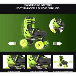 Роликові ковзани Neon Combo розмір 30-33 салатові (NT09G4) - мініатюра 8