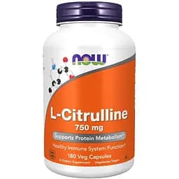 Амінокислота Now L-Citrulline 750 мг 180 вегакапсул