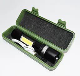 Потужний світлодіодний ліхтарик BL-9626, з usb заряджанням, тактичний Led-ліхтарик | светлодіодний лістарик (ST) - мініатюра 2