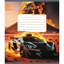 Зошит учнівський "Супер сила" Leader 012-510041C-2 в косу лінію, 12 аркушів