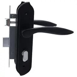 Замок врізний дверний з ручками на планці комплект FZB 58 мм ET-191 ORB