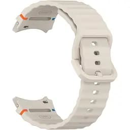 Силіконовий ремінець BeCover Ribbed Tape для Samsung Galaxy Watch (20 mm) 3 41 mm/4 40mm-44mm/5 40-44mm/6 40-44mm/7 40-44mm Cream (712039) - мініатюра 3