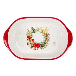 Блюдо для запікання Lefard Різдвяний Вінок 29 x 18 x 4.5 см (858-0169)