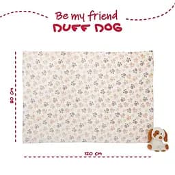 Плед Perletti Toys Duff Dog з м'якою іграшкою 120x80 см білий/коричневий (P13067) - мініатюра 5