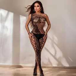 Бодістокінг через плече розміру S/M/L з мережива