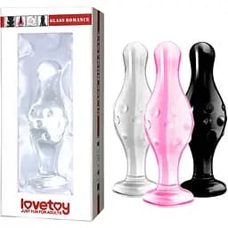 Скляний фалоімітатор LoveToy 4.5" Glass Romance 11.5 см чорний