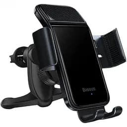 Автомобільний тримач холдер Baseus Smart Solar Power Wireless Car Mount Electric Holder SUZG000001 Black