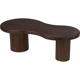 Кавовий столик J-line фігурної форми з манго коричневий (46016)