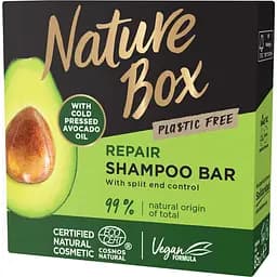 Твердый шампунь Nature Box для восстановления волос с маслом авокадо холодного отжима 85 г