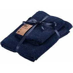 Набор полотенец махровых Ardesto Lotus 50х90 см 70х140 см 2 шт. 100% хлопок темно-синий (ART2357DB) 
