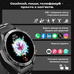 Смарт-годинник Smart Watch Haylou Solar 5 (LS20) – 1.43″ AMOLED, Bluetooth‑дзвінки, голосовий виклик, моніторинг серця/Spo2, для iOS / Android, Black - мініатюра 6