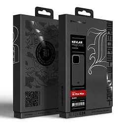 Защитный чехол для Apple iPhone 16 Pro Max, BlackIcon Kevlar MagCase, кевларовый, черный, панель, накладка с поддержкой MagSafe, противоударный, защита всего корпуса, усиленные углы, совместим с беспроводной зарядкой, ArmorStandart (ARM88535) - мініатюра 10