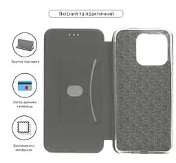 Чехол-книжка для Xiaomi Redmi 12C/11A, G-Case, черный, кожаный чехол-книжка из экокожи (PU) и TPU, с магнитом, с подставкой и вместительным кардхолдером, противоударный, защита всего корпуса, ArmorStandart (ARM65969) - мініатюра 3
