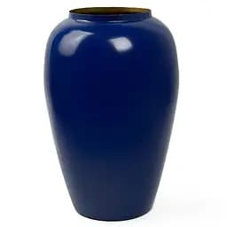 Ваза MBM HOME Елізіум залізна глибокий синій золотий 230х230х350 мм (VB-04 DEEP BLUE/GOLD)