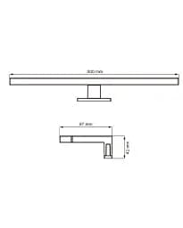Світильник підсвітка для дзеркала Goldlux 328564 Milos Led 30 1x5W 4000K 520Lm IP44 чорний - мініатюра 2