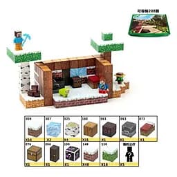 Конструктор магнитный Minecraft, LZCK026, 132 детали, фигурки героев, 28x18x5 см