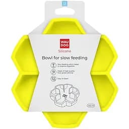 Миска для повільного харчування Waudog Silicone 450 мл жовтий