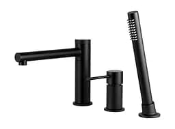 Смеситель для ванны Corsan Lugo black mat на борт ванны CMB7542BL Черный матовый