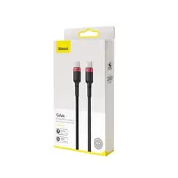 Кабель Baseus Cafule PD2.0 100W flash charging Type-C For Type-C cable 20V 5A 2 м Червоний+чорний - мініатюра 2