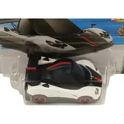 Базова машинка Hot Wheels Exoticars Pagani Zonda Cinque чорно-біла (5785) JJH34-N52 - мініатюра 2