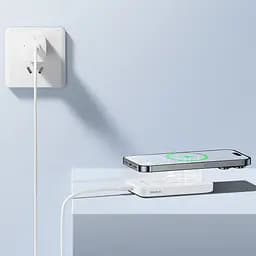 Акумулятор зовнішній магнітний Baseus Magnetic Mini Wireless Fast Charge 20W 5000 mAh білий P10022107223-00 - мініатюра 4