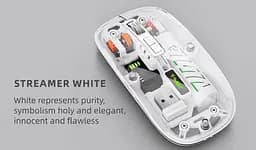 Комп'ютерна миша T-WOLF X11 беспроводная бесшумная с аккумулятором 2,4G+Bluetooth White - мініатюра 2