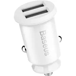 Автомобільний зарядний пристрій Baseus Grain Car Charger 2USB 3,1A CCALL-ML02 White
