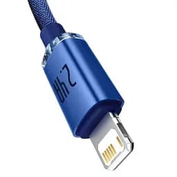 Кабель Baseus Crystal Shine USB - Lightning (M/M), 2.4A, 2 м Blue (CAJY000103) - мініатюра 4
