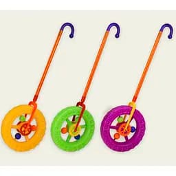 Каталка колесо диаметр 23 см ручка 43 см (в ассортименте) 069