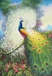 Алмазна мозаїка на підрамнику Павлін 40×50 см 70855_BGLE