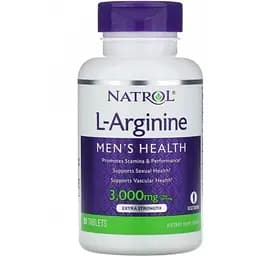 L-Аргінін Natrol L-Arginine 3000 мг 90 таблеток