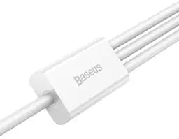 Кабель Baseus Superior Series Fast Charging 3-in-1 Cable USB to MicroUSB+Lightning+Type-C 3.5A 0.5m P10320105221-01 White - мініатюра 5
