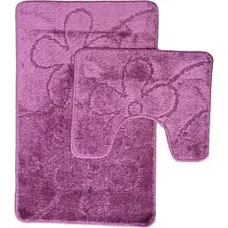 Набор ковриков для ванной Vezzer Standart 50x80 и 50x40 см вишневый (VZSS4034)