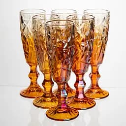 Набор бокалов для шампанского 6 штук 160 мл подарочные бокалы для шампанского на ножке фужеры для игристых вин Yiwu HP-20