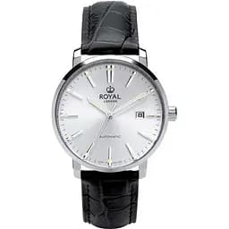 Чоловічий водонепроникний наручний годинник Royal London 41405-02 механічний з автопідзаводом із шкіряним